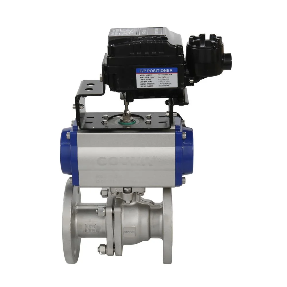 COVNA Stainless Steel Pneumatic Operated Ball Valve with F.R.L Unit