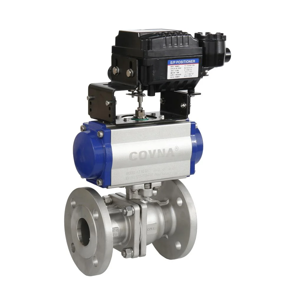 COVNA Stainless Steel Pneumatic Operated Ball Valve with F.R.L Unit