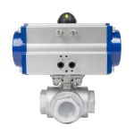 COVNA HK56T Series Pneumatic 3 Way Thread Ball Valve