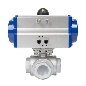 COVNA HK56T Series Pneumatic 3 Way Thread Ball Valve