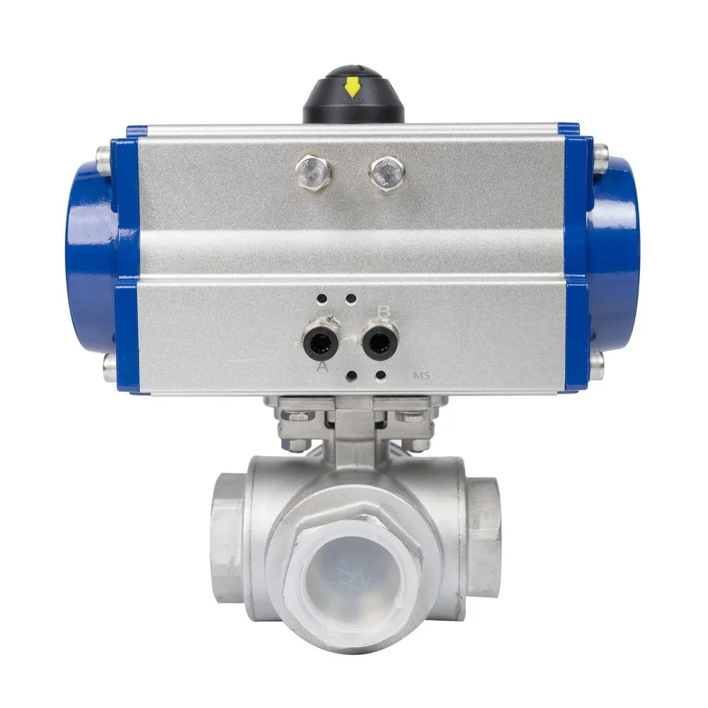 COVNA HK56T Series Pneumatic 3 Way Thread Ball Valve