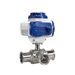 HK60-Q-WT 3 Way Food Grade Stainless Steel Sanitary 1/2 Motorized Ball Valve