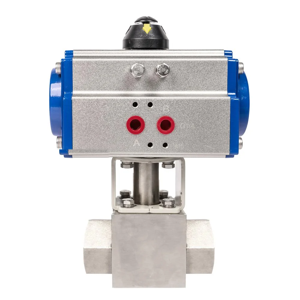 6. HK56-G Stainless Steel High Pressure Pneumatic Actuated Ball Valve