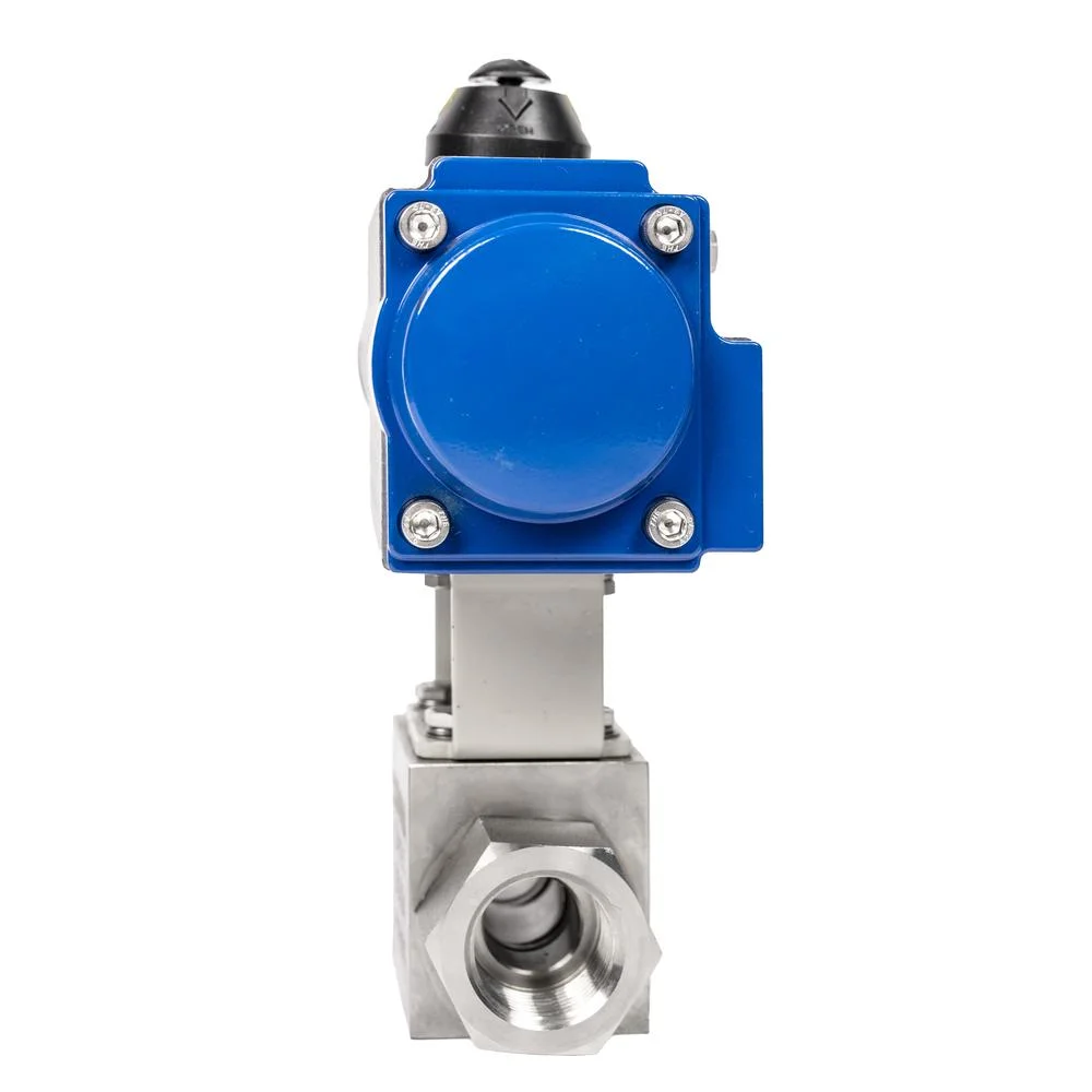 6. HK56-G Stainless Steel High Pressure Pneumatic Actuated Ball Valve