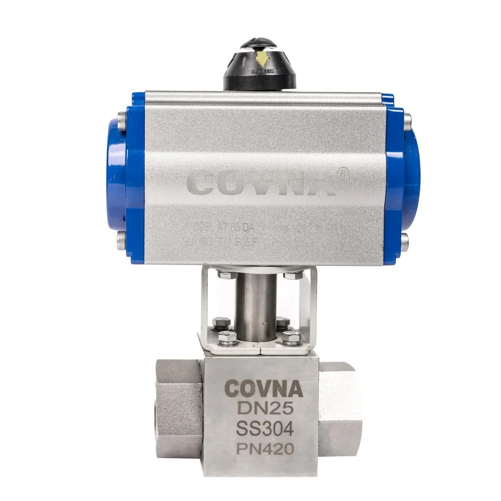 6. HK56-G Stainless Steel High Pressure Pneumatic Actuated Ball Valve