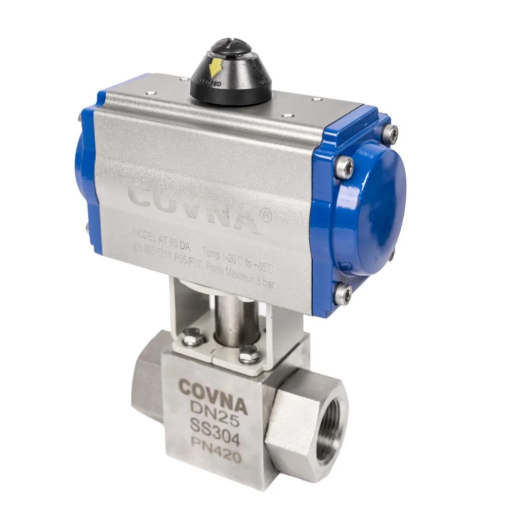 6. HK56-G Stainless Steel High Pressure Pneumatic Actuated Ball Valve
