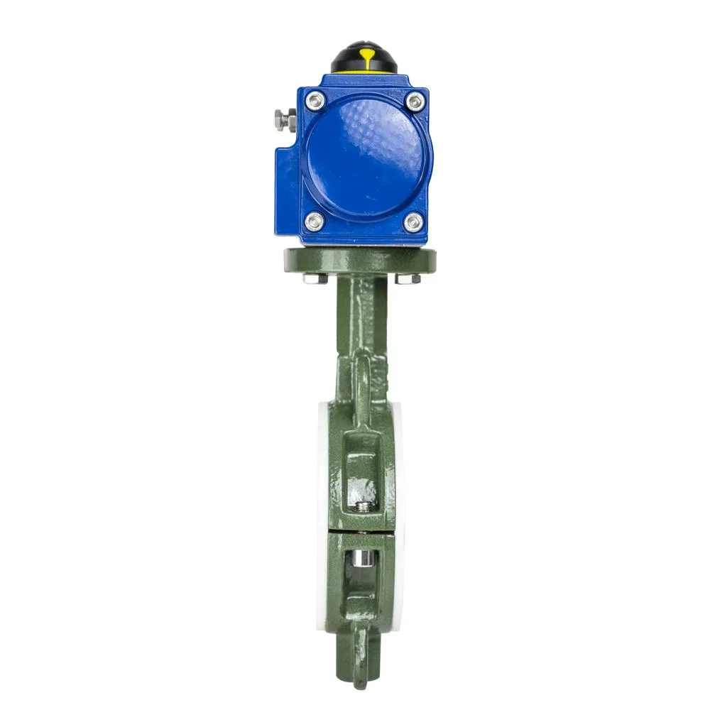 PTFE Sealed Pneumatic Actuator Fluorine Lined Butterfly Valve