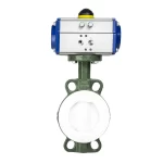 PTFE Sealed Pneumatic Actuator Fluorine Lined Butterfly Valve