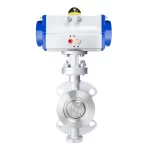 Stainless Steel Trieccentric Butterfly Valve with pneumatic actuator