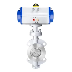 Stainless Steel Trieccentric Butterfly Valve with pneumatic actuator