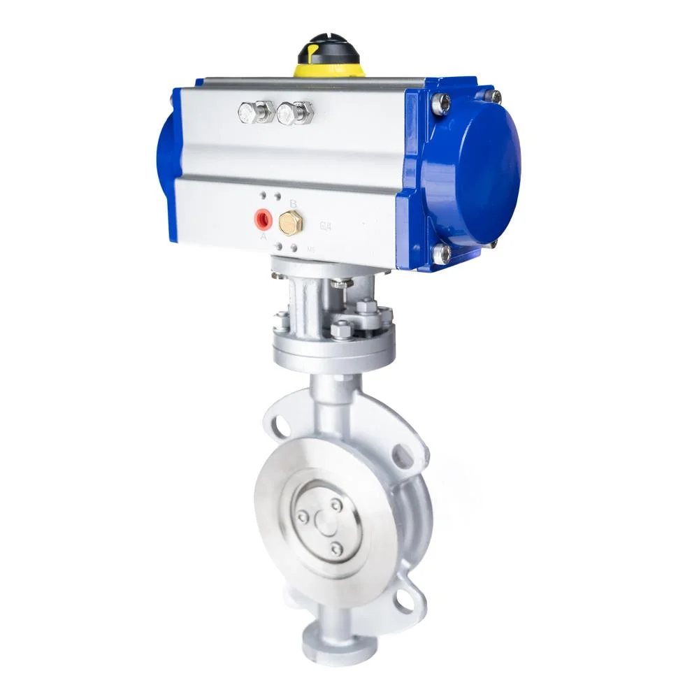 Stainless Steel Trieccentric Butterfly Valve with pneumatic actuator