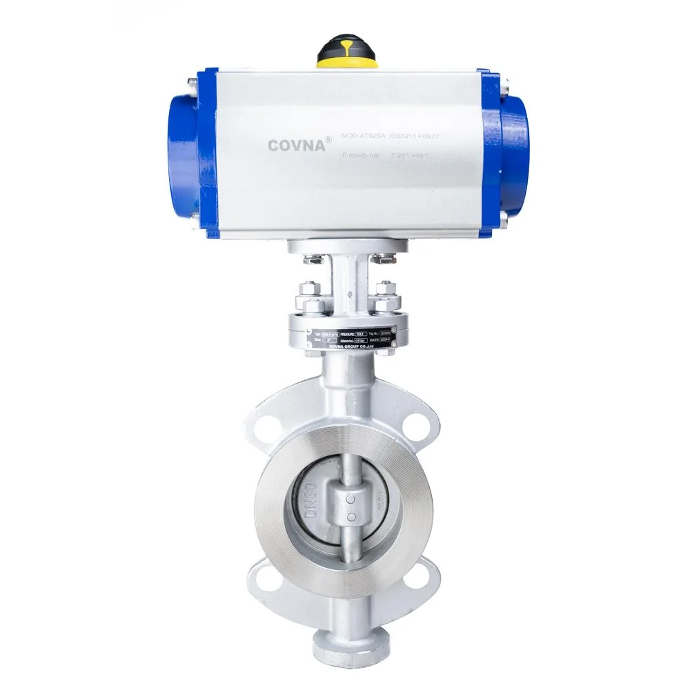 Stainless Steel Trieccentric Butterfly Valve with pneumatic actuator