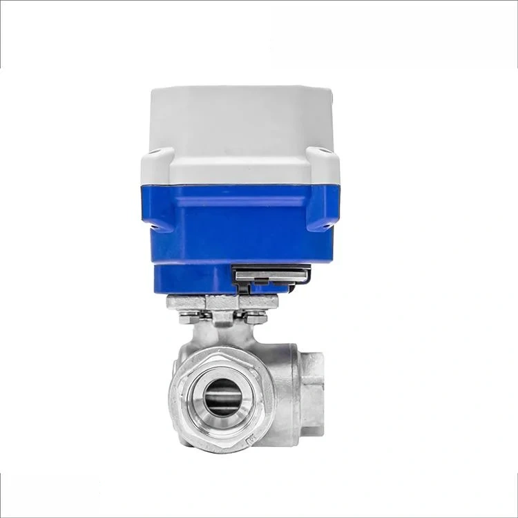 COVNA HK63-S-T 3 Way Stainless Steel Electric Ball Valve