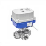 COVNA HK63-S-T 3 Way Stainless Steel Electric Ball Valve
