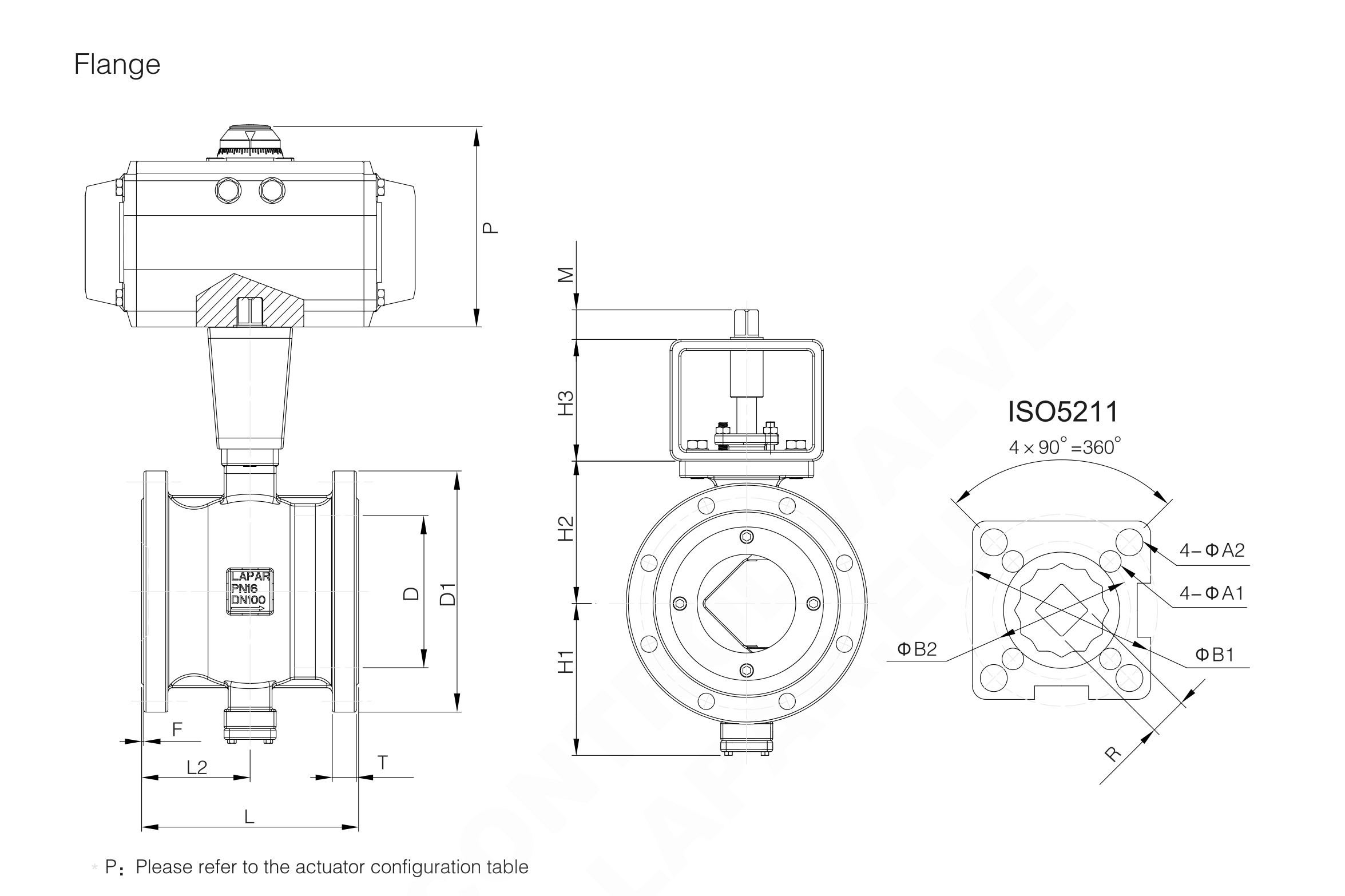COVNA HK55-F-V Type Segment Pneumatic Actuated Ball Valve