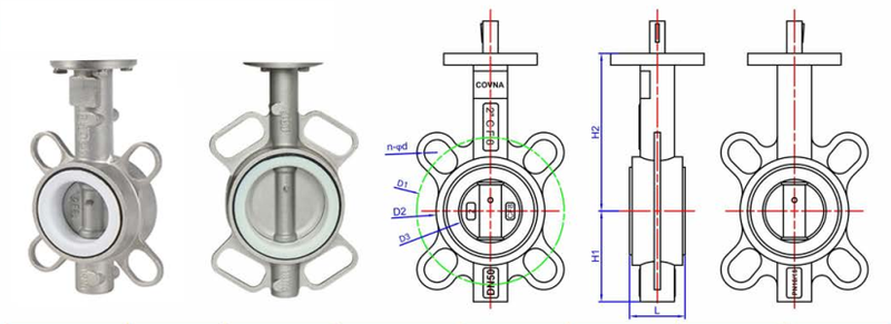 wafer type electric butterfly valve wafer type electric butterfly valve