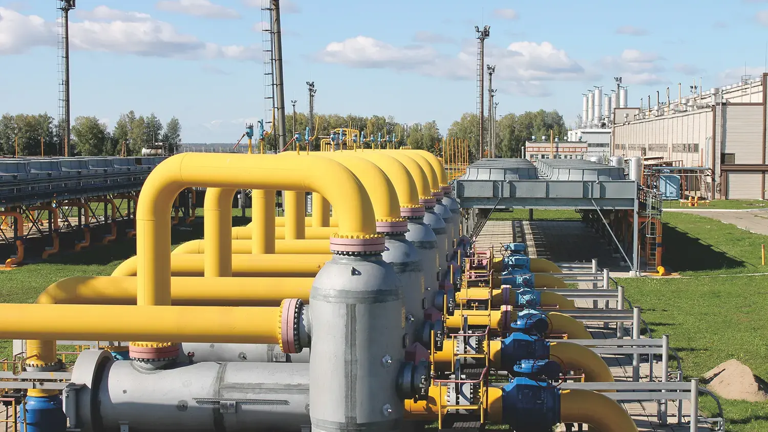 Pneumatic ball valves are used in natural gas projects