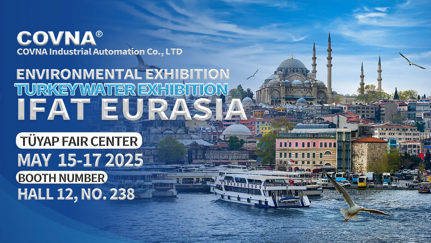 COVNA Showcases Advanced Valve Automation Solutions at IFAT EURASIA – Visit Us at Booth 238, Hall 12!